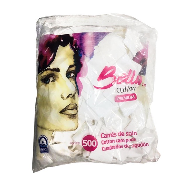 Bông tẩy trang Bella 500 miếng - Hà Lan