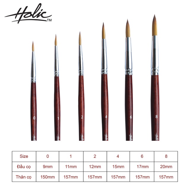 CỌ ĐẦU TRÒN HOLIC 1999 NABII ART