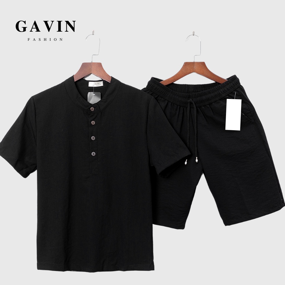 Bộ Quần Áo Đũi Nam Gavin, Bộ đồ nam chất vải đũi thái loại dày bộ đồ nam vải đũi trẻ trung (BD139)