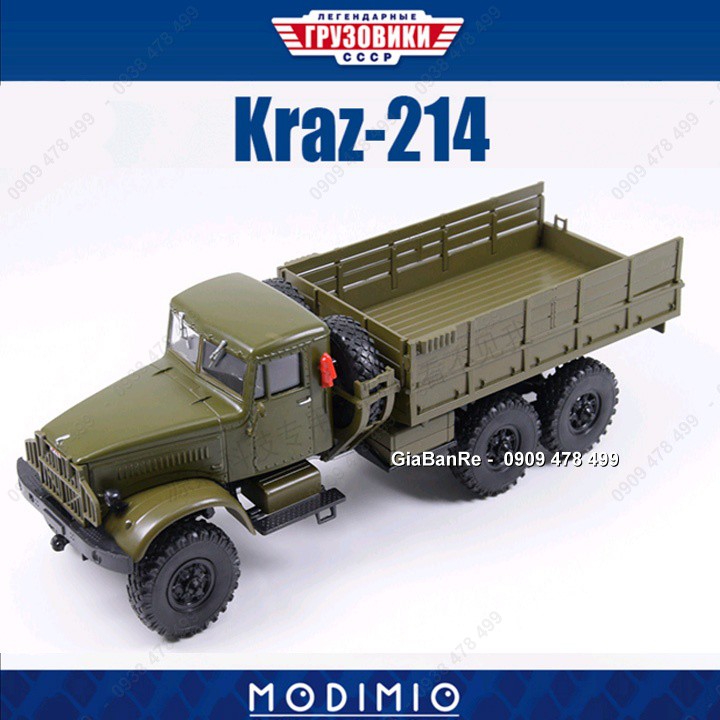 Mô Hình Hoàn Thiện Xe Vận Tải Quân Sự Hạng Nặng KRAZ 214 Tỉ Lệ 1:43 - Modimio - 4309.4