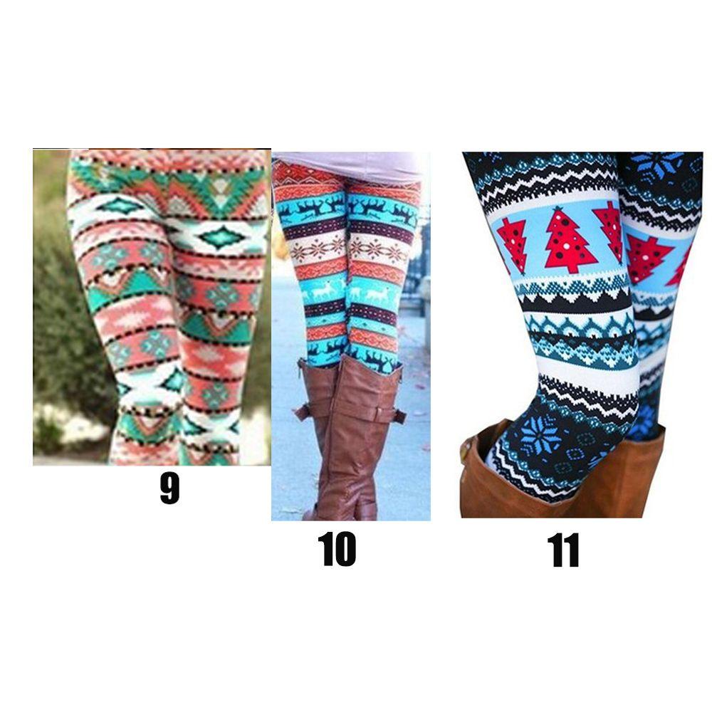 ROSE Quần Legging Một Size Chất Lượng Cao Phong Cách Giáng Sinh