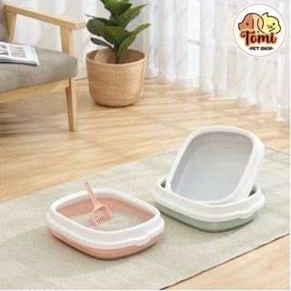 Khay vệ sinh cho mèo cỡ lớn, 48x40x14 kèm xẻng - chậu vệ sinh mèo Tomi Pet Shop
