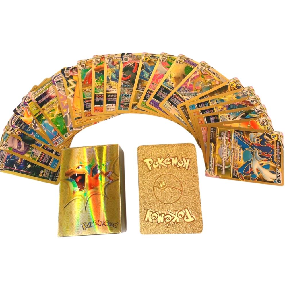 Bộ Thẻ Bài Chơi Pokemon 100 Thẻ Mạ Vàng  Chơi Đối Kháng New Đẹp