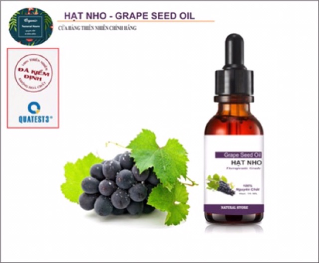 Dầu hạt nho hữu cơ 100ML ( Grape Seed Oil ) dưỡng da 100% nguyên chất Organic | BigBuy360 - bigbuy360.vn