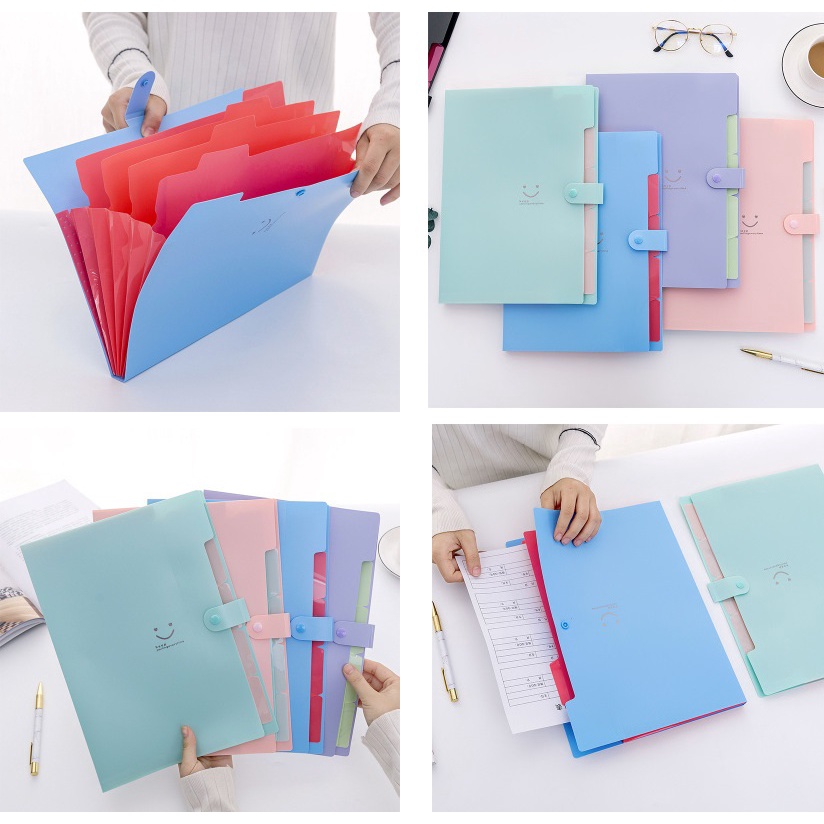 Túi Đựng Tài Liệu Giấy A4 Hình Mặt Cười 32.5x14cm