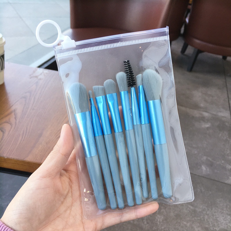 Bộ cọ trang điểm cá nhân 8 món OMIE cọ make lông cọ siêu mềm mượt (Tặng kèm với túi khóa kéo)