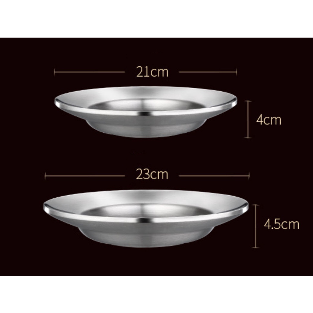Dĩa đựng pasta inox 304 cách nhiệt 2 lớp SSGP SD0358