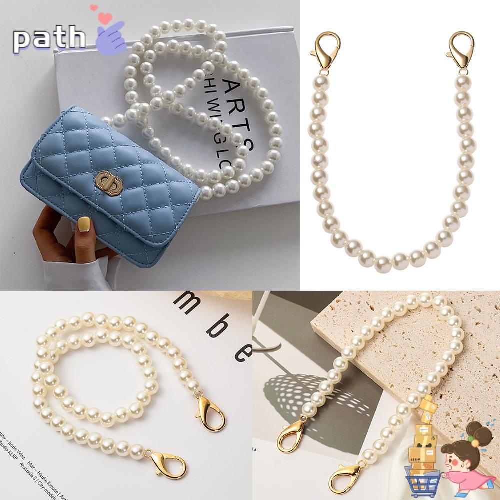Dây đeo túi xách đính hạt ngọc trai nhân tạo dài 14 kích thước thời trang chất lượng cao DIY