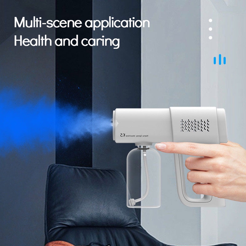 Súng phun sương nano Blu-ray K5 không dây cầm tay vệ sinh tiệt trùng môi trường đa năng tiện lợi
