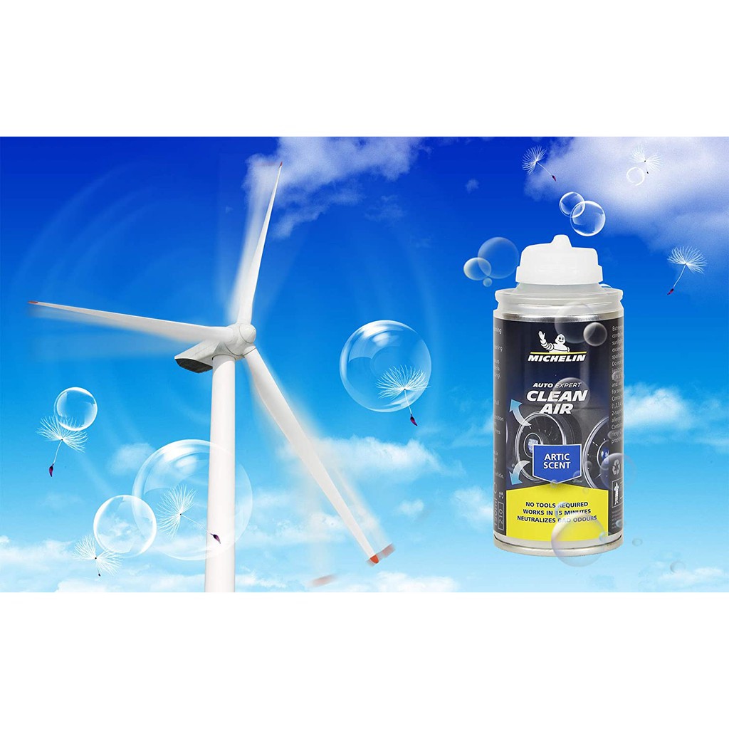 [HÀNG CHÍNH HÃNG]Dung Dịch Làm Sạch Không Khí Trong Xe Và Hệ Thống Giàn Lạnh Michelin Clean Air 31449-150ml