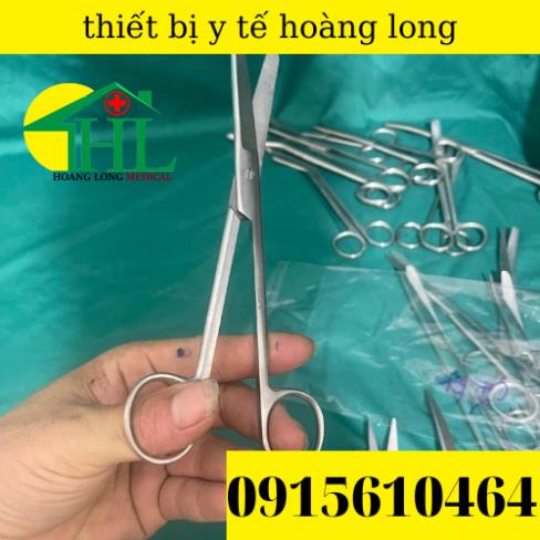 Kéo Y Tế Thẳng Hai Đầu Tù 20cm Parkistan - Kéo Cắt Thuốc 20cm