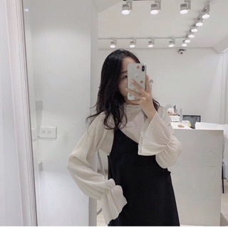 Set áo voan - yếm đen