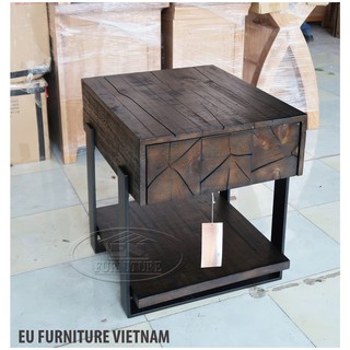 bàn trang trí gỗ thông giả cổ
