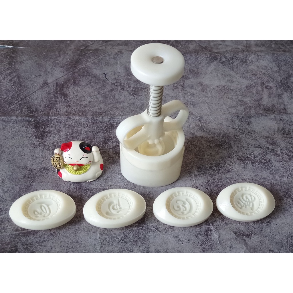 KHUÔN LÒ XO BÁNH TRUNG THU / BÁNH DỨA  HÌNH THỎI VÀNG "PHÁT LỘC THỌ TÀI" 50G