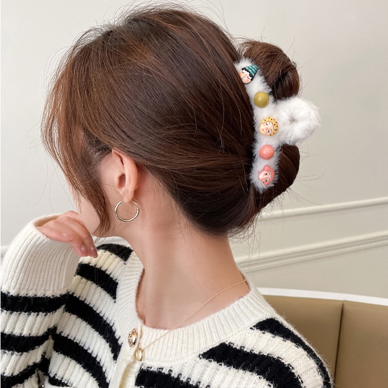 Kẹp tóc hình phi hành gia nhồi bông thời trang Hàn Quốc mới 2021