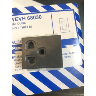 Ổ Cắm 1 - 3 Chấu Mầu Đen Panasonic