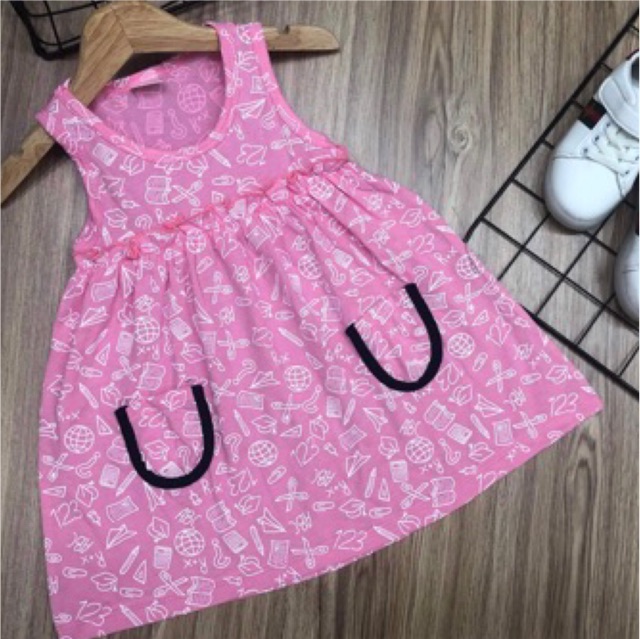 (ib chọn màu ) váy cotton 4c ba lỗ bé gái babydoll 8-21 kg