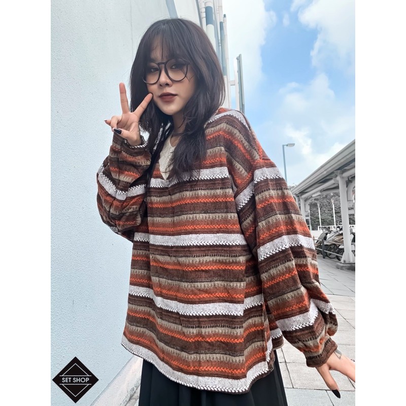 Áo len hoạ tiết vintage | BigBuy360 - bigbuy360.vn