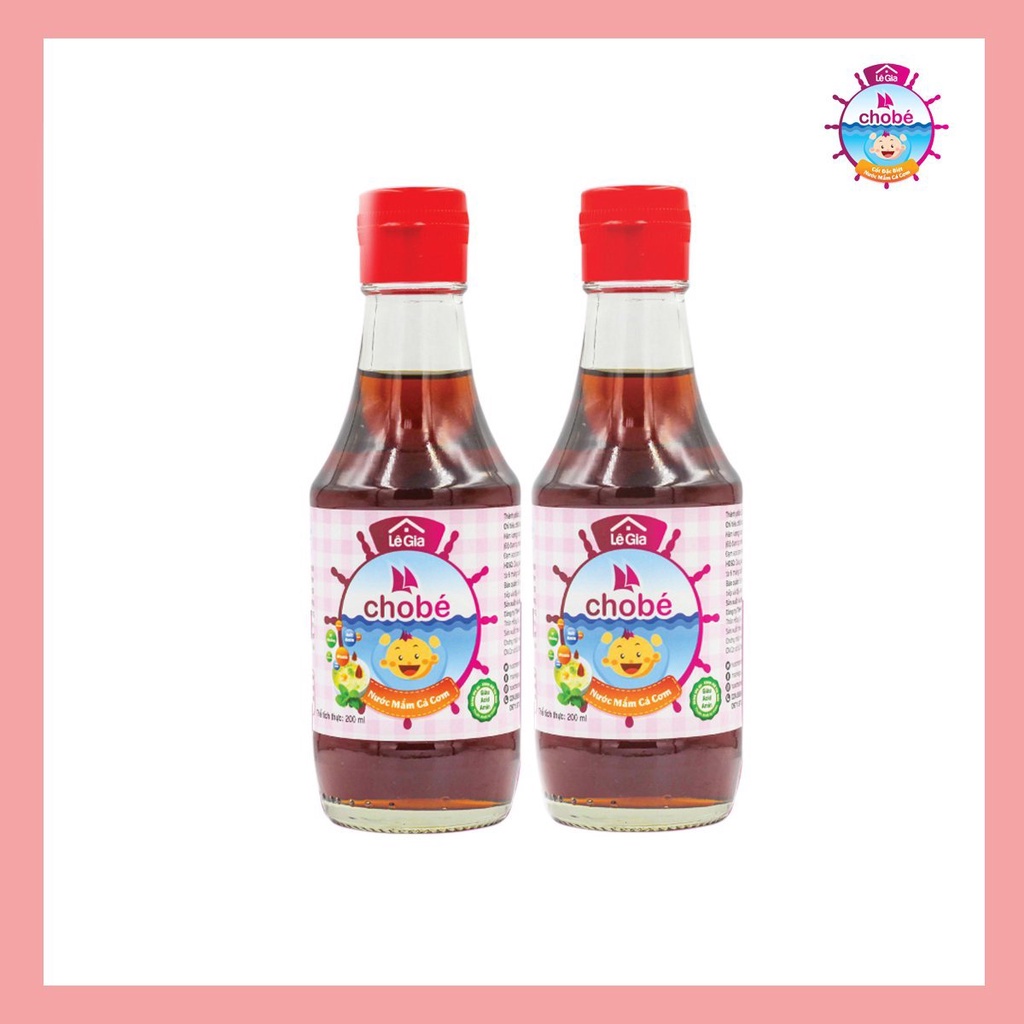 Nước mắm Lê Gia cho bé ăn dặm từ 1 tuổi chai 60ml và 200ml