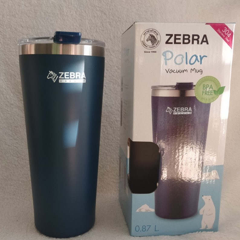 Ly giữ nhiệt Zebra Cao Cấp 580ml - 112701 có quai xách tiện lợi