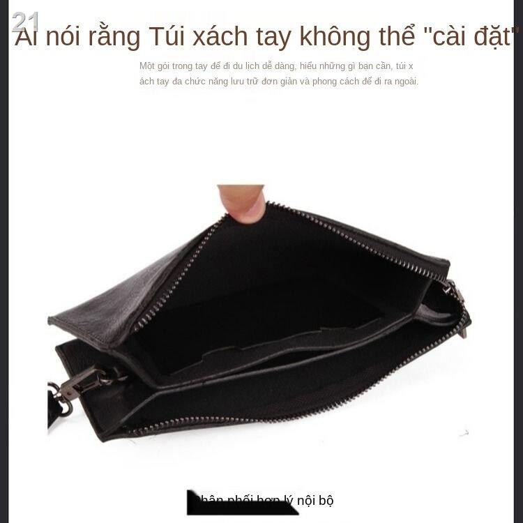 Túi cầm tay nam mẫu mới 2020 ví dáng dài họa tiết da thật thường ngày công sở mềm dung tích lớn