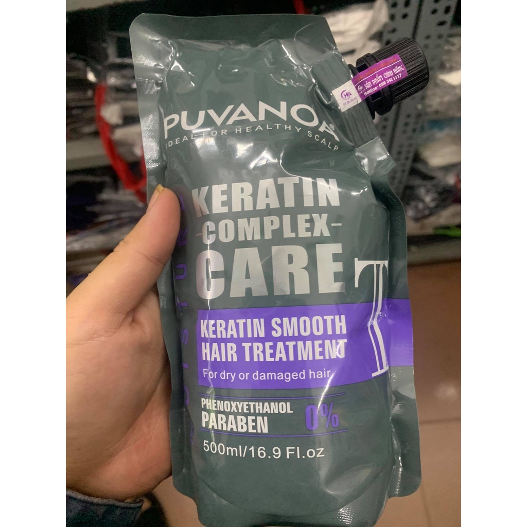 HẤP TÚI COLLAGEN KERATIN PUVANOA SIÊU MỀM MƯỢT 500ML