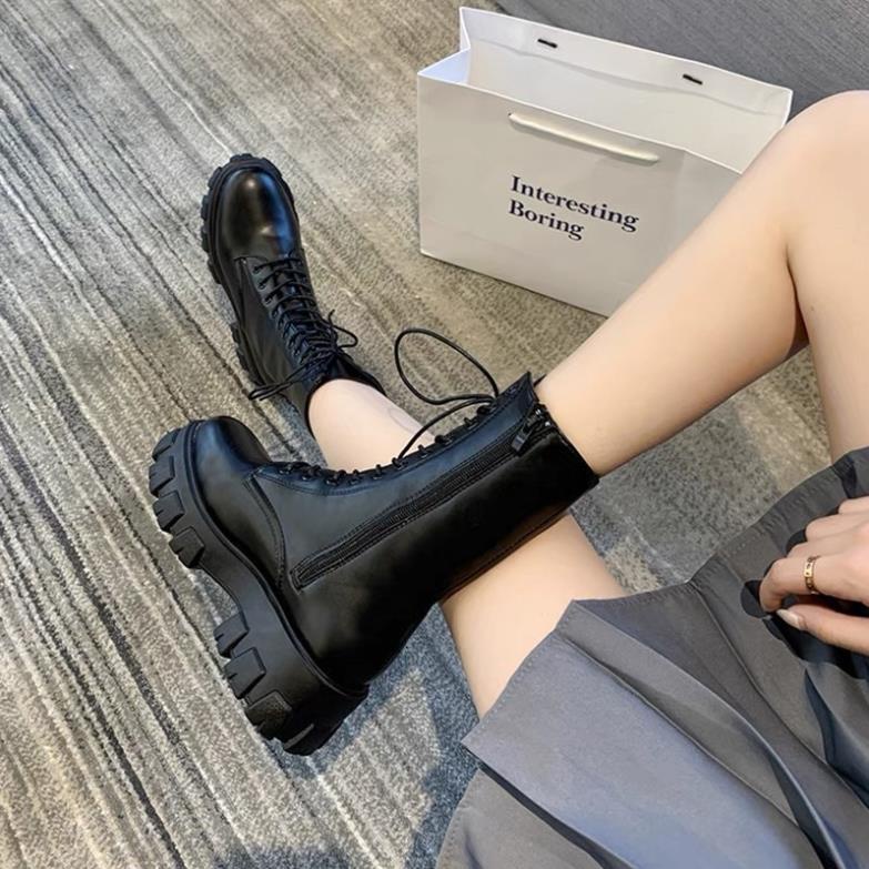 Boot Nữ Freeship Giày Bốt Cao Cổ Kéo Khoá Cá Tính Phong Cách Thời Trang Mã 190
