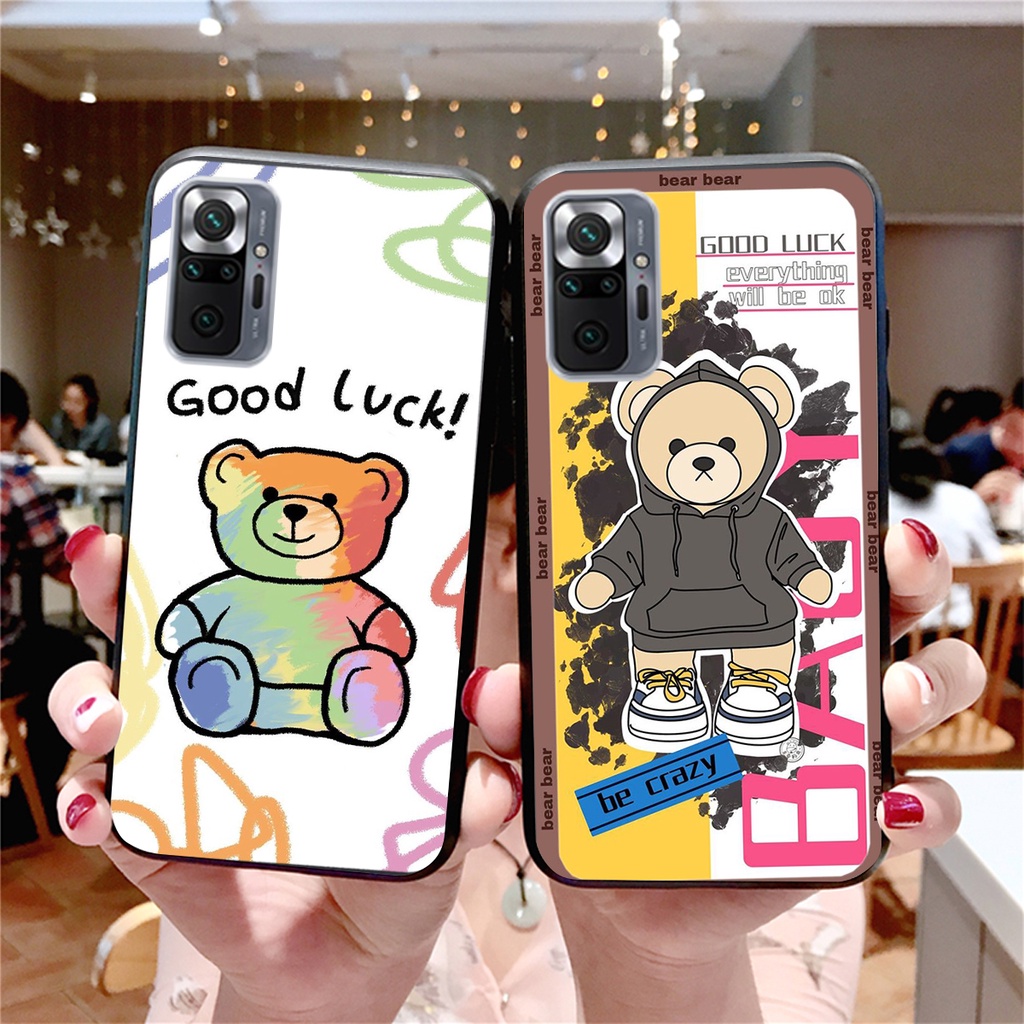 Ốp lưng Xiaomi Redmi 10 / Redmi note 10 4g 5g / Redmi note 10 Pro in hình cute, chú gấu tinh nghịch siêu chất siêu rẻ