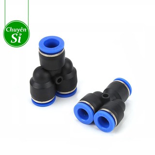 Đầu nối nhanh giảm ống 12 xuống ống 8mm - Khớp nối chữ Y 12/8 chia ống tưới