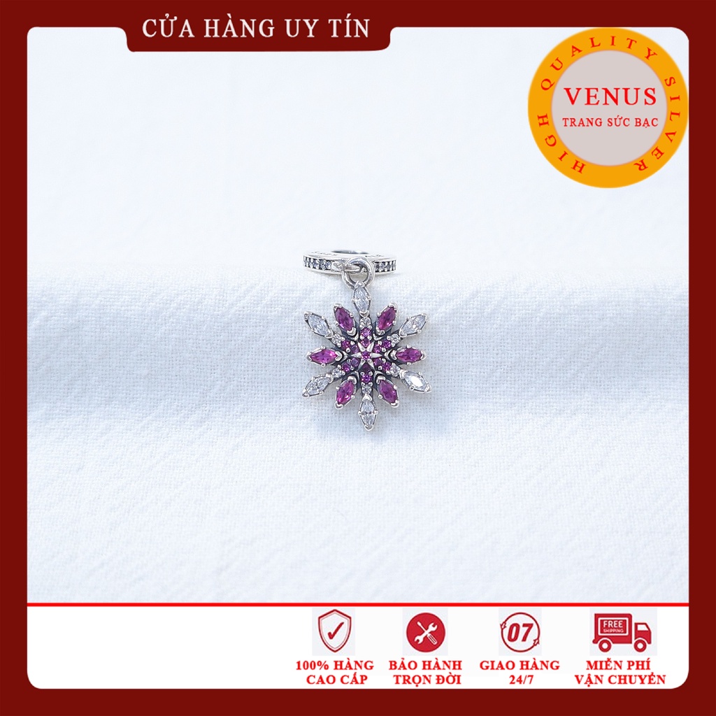 [Charm bạc 925 cao cấp] Charm treo bông tuyết- Mã sản phẩm VENUSBT
