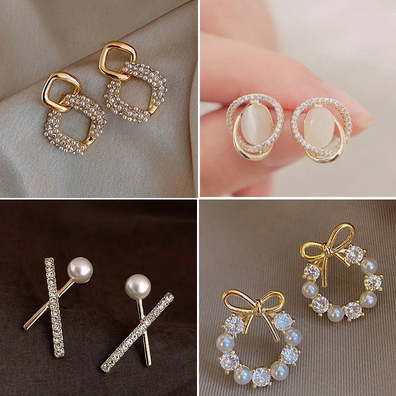 Khuyên Tai Phong Cách Hàn Quốc Thời Trang Xinh Xắn Cho Nữ