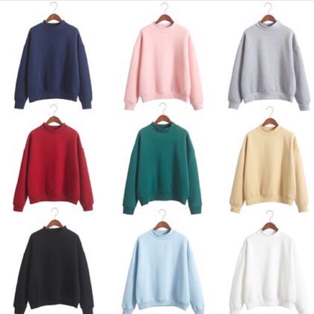 [ORDER] Áo nỉ trơn ( có ảnh thật )