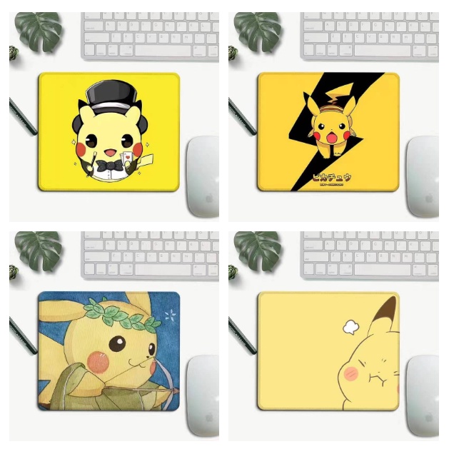 Miếng Lót Chuột Hình Pikachu Hoạt Hình Đáng Yêu Kích Thước 22cm x 18cm