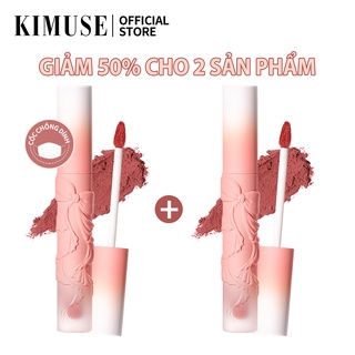 Son môi KIMUSE trang trí khắc nơ 8 màu sắc trẻ trung tùy chọn 4ml