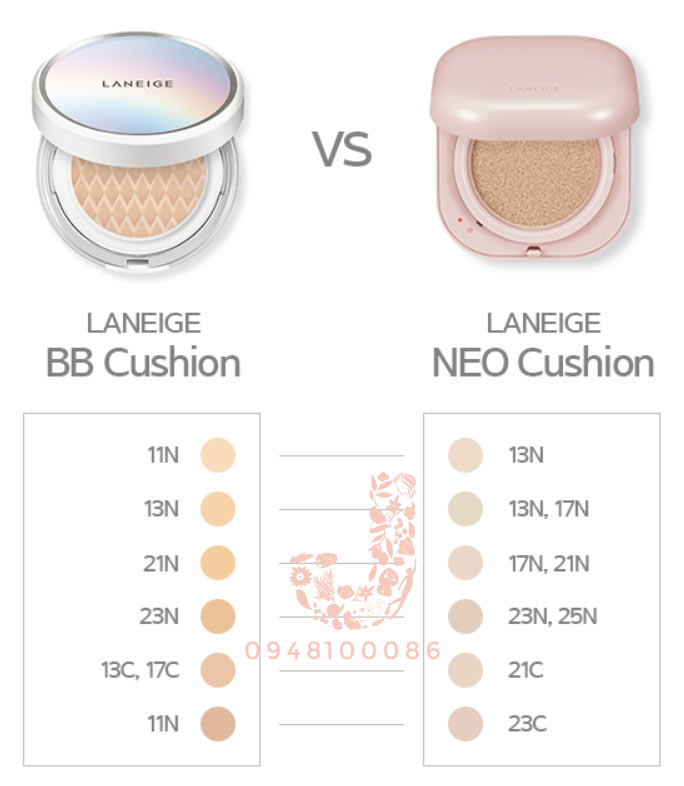 Phấn nước LANEIGE NEO CUSHION GLOW hồng