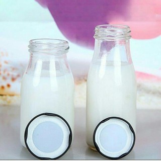 [Combo 6 Chai ]Chai thủy tinh 200ml trơn nắp đen