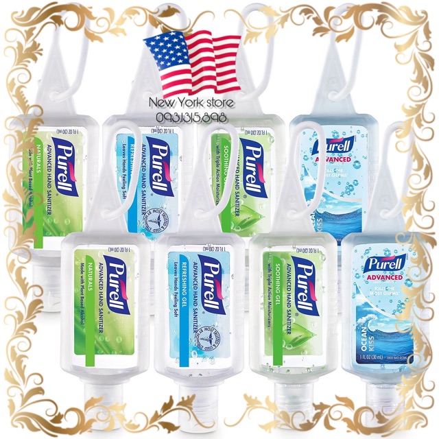 (Có bill US) Gel rửa tay khô Purell USA 30ml (kèm case)