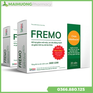 [Chính Hãng] Thực Phẩm Fremo hộp 20 viên, hỗ trợ giảm mỡ máu và xơ vữa động mạch,giúp giảm tích tụ mỡ dư thừa.