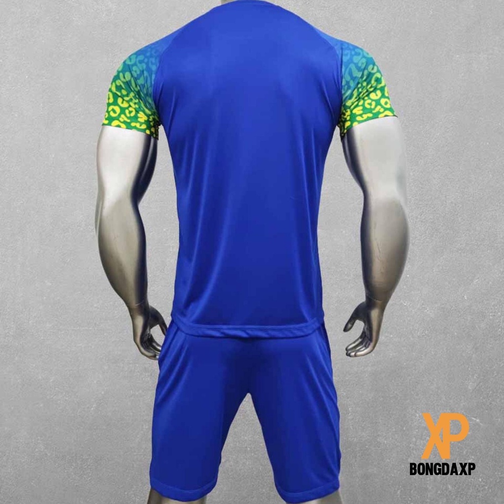 Quần áo bóng đá, đồ đá banh Đội Tuyển Brazil Xanh bích Mới Vải thun lạnh cao cấp