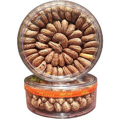 500Gram - (Hộp tròn xếp hoa) Hạt điều Cồ size đại