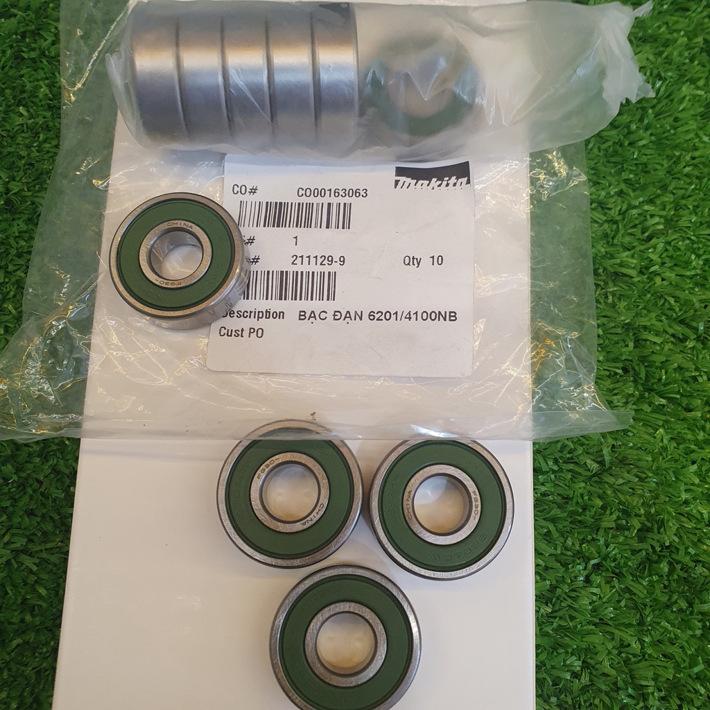 Bạc đạn 6201  NSK Makita chính hãng nắp xanh.