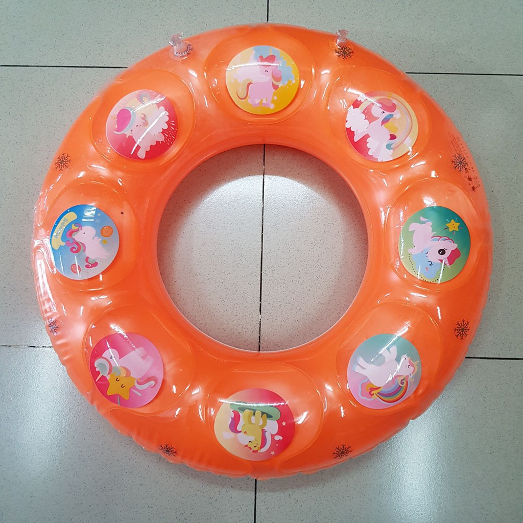 Phao tròn hình 3d ngựa pony bé gái và cá xanh bé trai