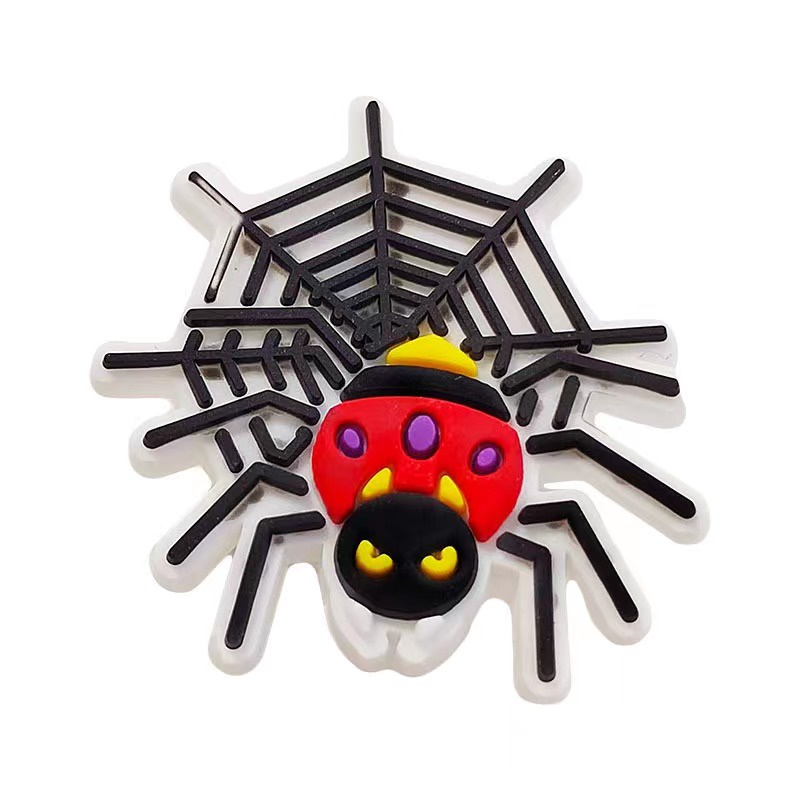 CROCS Guốc Gài Khóa Hình Giày Da Bò Bí Ngô Halloween