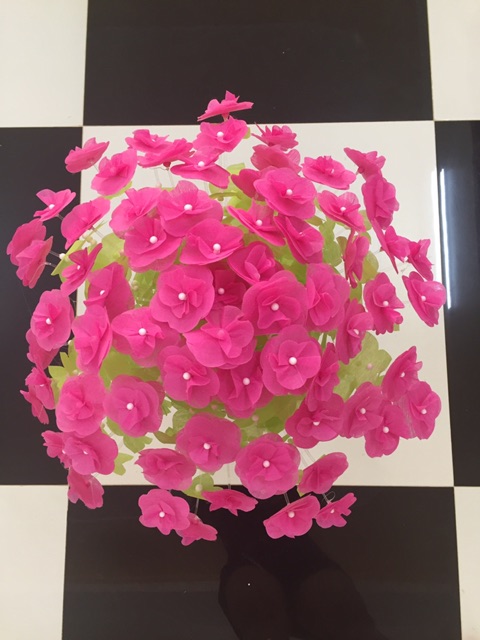 Hoa Lụa Cánh Tròn 84 Bông