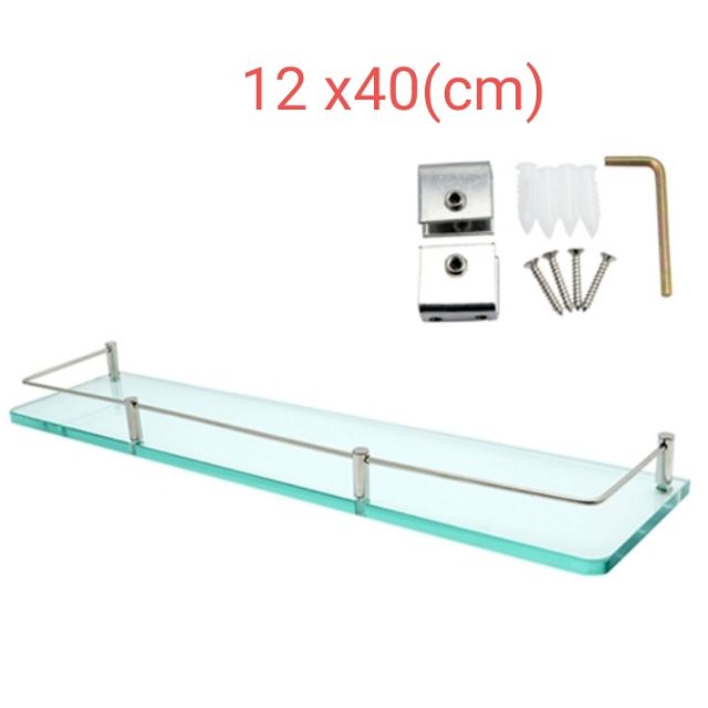 Kệ gương Inox 304 (dài 40cm), kệ kiếng nhà tắm