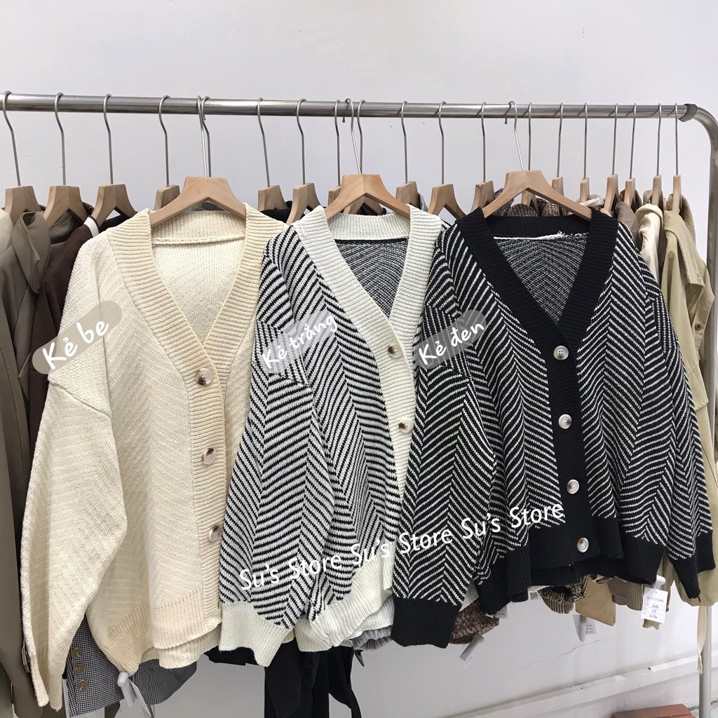 Áo cardigan len kẻ cúc dọc A1586 SUSTORE