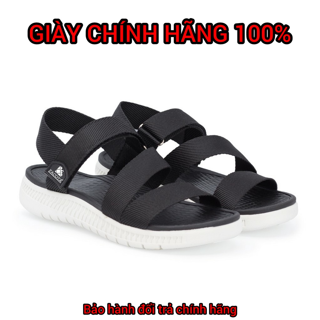 Giày sandal nam, dép sandal nữ đi học, chính hãng FACOTA quai dù 3 phân