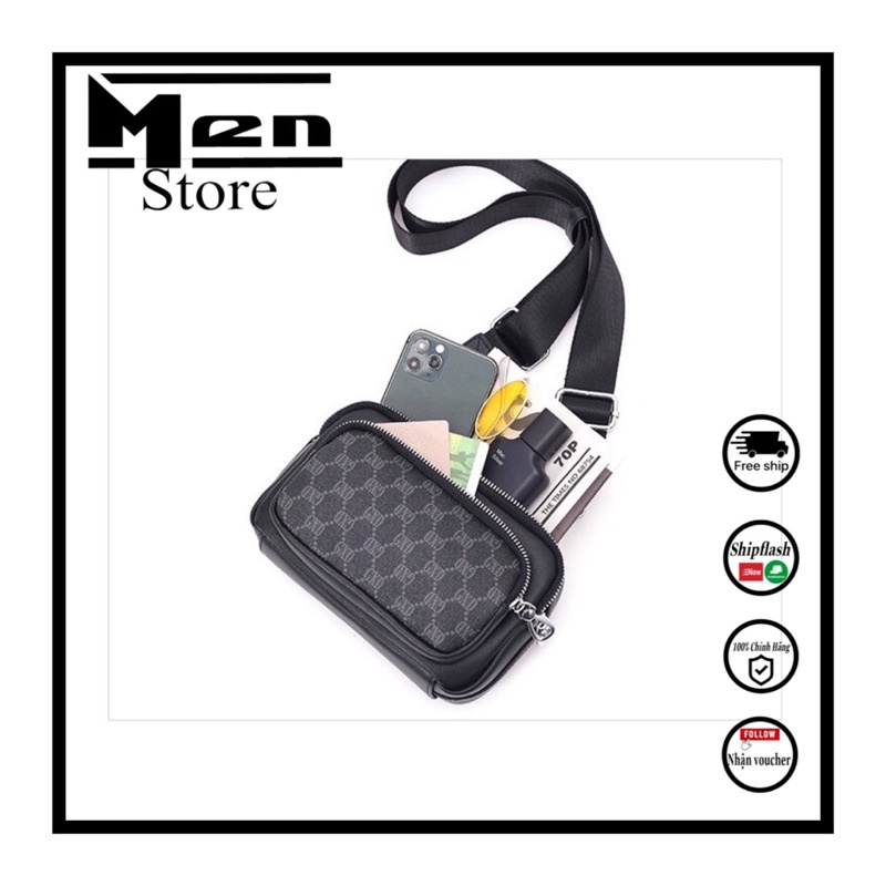 TÚI ĐEO CHÉO,TÚI DA MINI CARO UNISEX PA27 TREND 2021 | BigBuy360 - bigbuy360.vn