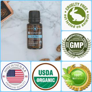 Tinh dầu tràm trà - Tea Tree Essential Oil (Tinh dầu hữu cơ Bare Oils - USDA Organic)