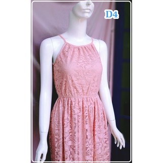 Dầm maxi ren hồng _ Thanh lý D4